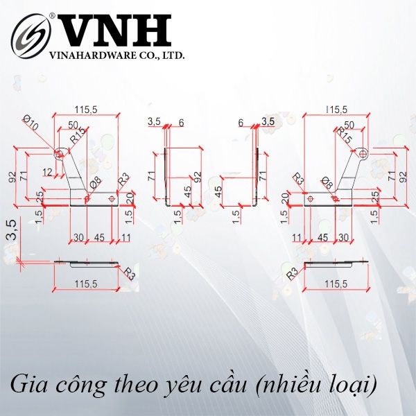 Pat (bas) sắt, xi niken - VNH1155