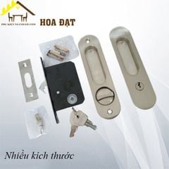 Khóa cửa lùa, màu bạc xước - KT6530HM