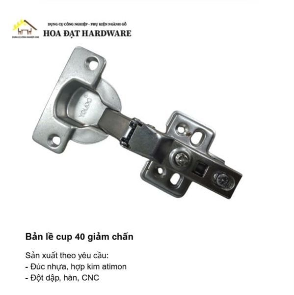 Bản lề cup 40 giảm chấn, đế tháo nhanh VNT - H0048A