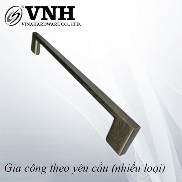 Tay nắm tủ dài, chất liệu atimon, màu nikel đen-HD0240