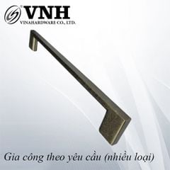 Tay nắm tủ dài, chất liệu atimon, màu nikel đen-HD0240