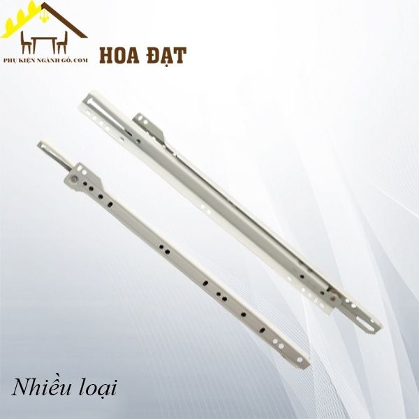 Ray trượt đơn màu trắng HMT ngăn hộc kéo