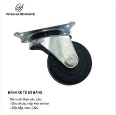 Bánh xe tủ đế bằng, không khóa Vinahardware - CT025KK