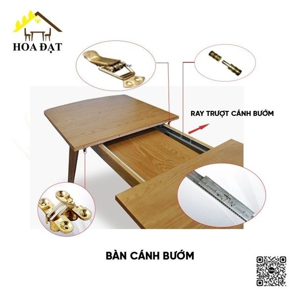 Ray trượt bàn cánh bướm, bản 48mm
