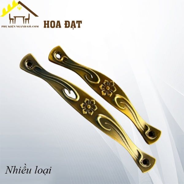 Tay nắm hoa văn, giả cổ vàng - HD054V96