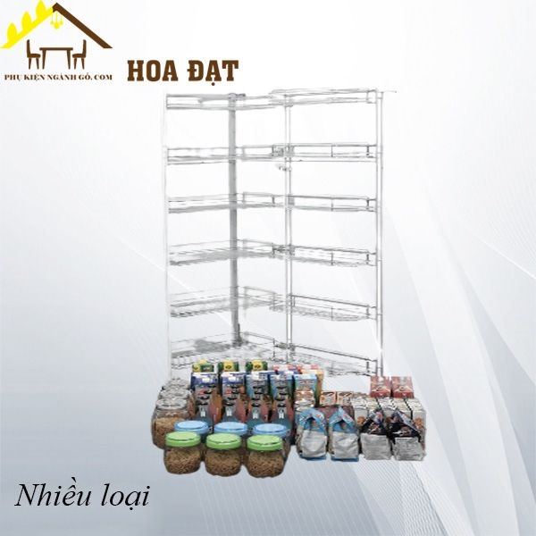 Tủ đồ khô nan 6 tầng, inox 304 cánh mở - VNH08450I