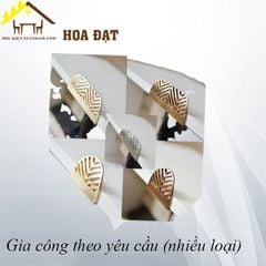 Tay nắm dài hình lá, hợp kim mạ màu vàng đồng Vinahardware - HD175D118V