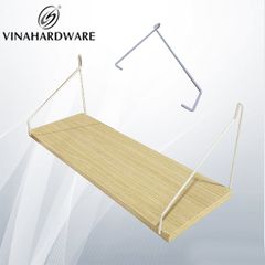Pat( bas) sắt móc cho kệ treo tường, sơn trắng tĩnh điện - VINA2923375
