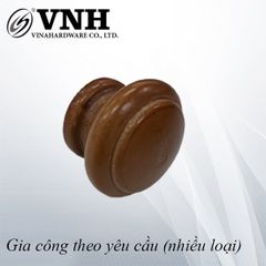 Tay nắm gù gỗ viền nhỏ 27x21mm, hàng sơn bóng, màu đậm Vinahardware -HD002721B