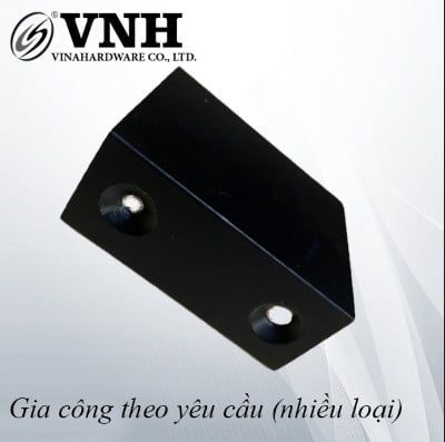 Tay nắm nhôm Vinahardware hình V, sơn đen Vinahardware- HD128152B