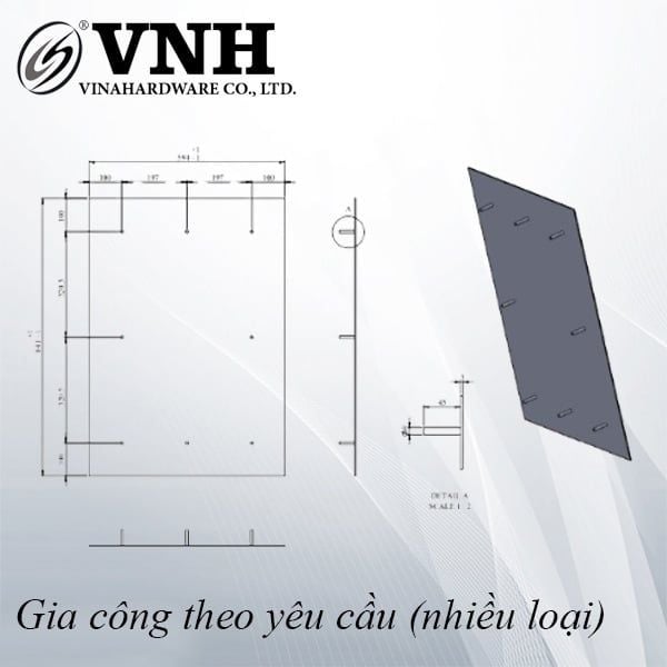 Sắt tấm, sơn đen mờ tĩnh điện - VNH5948413B