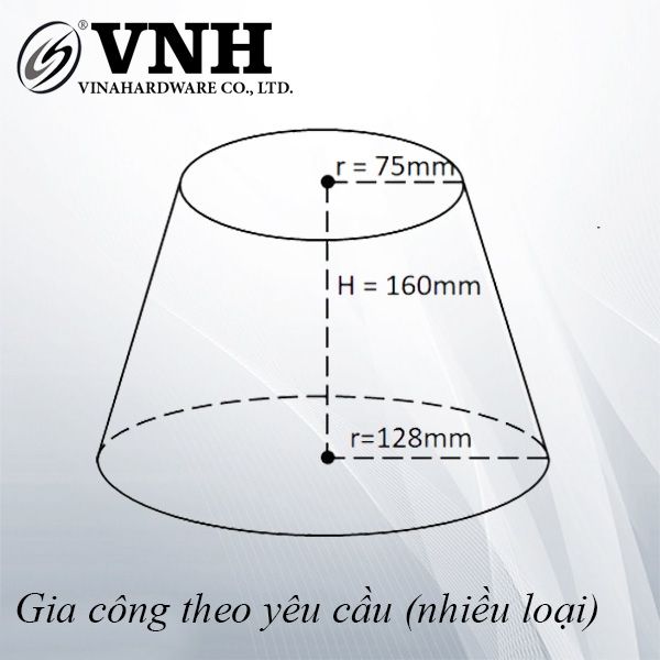 Tấm inox 304, uốn hình trụ - VNH1601IN