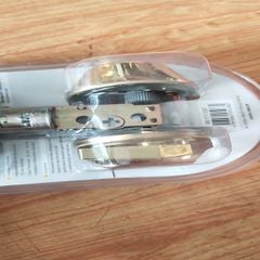 Khóa còi ngắn, 1 đầu vặn 1 đầu chìa, màu vàng- KT1621-KT1621