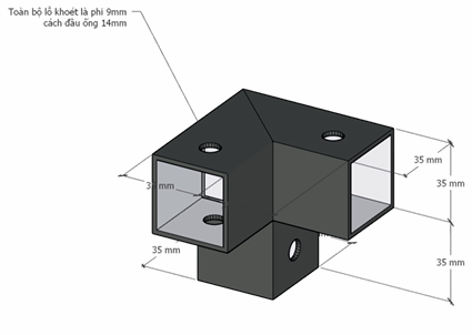 Pat (bas) sắt, sơn đen mờ Vinahardware - VNH69352B