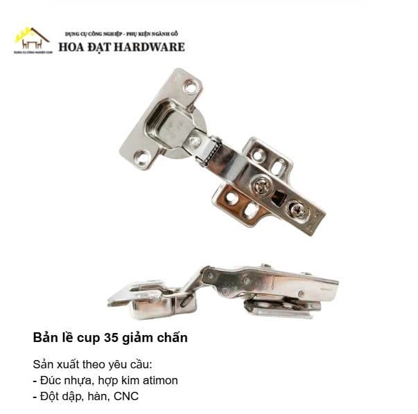 Bản lề cup 35 giảm chấn inox 304 Vinahardware