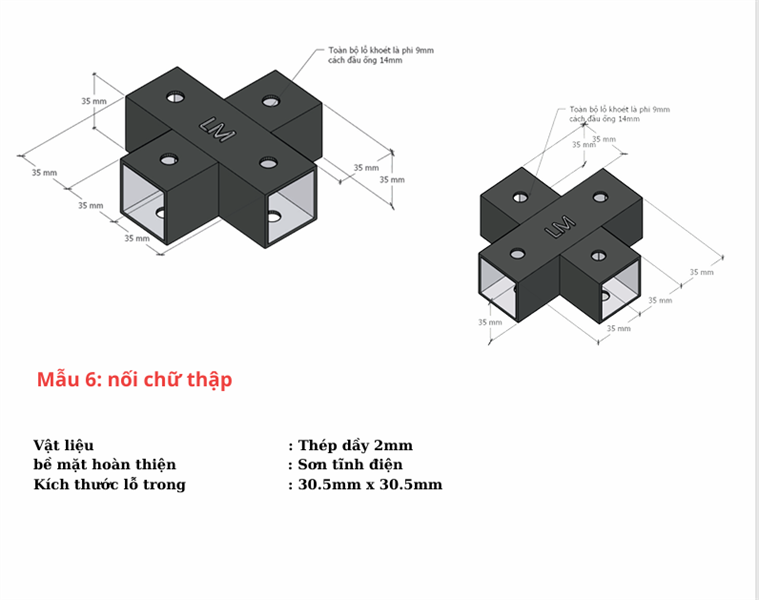 Pat (bas) sắt, sơn đen mờ Vinahardware - VNH69352B