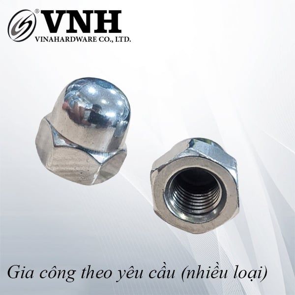 Tán bầu mạ kẽm, màu trắng-DN6