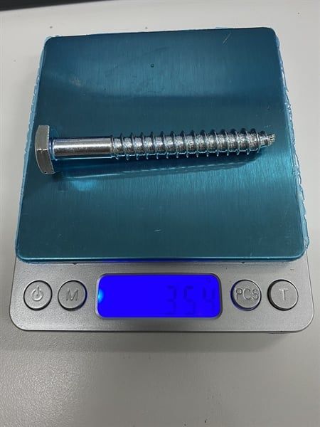 Vít phong M10 đầu lục giác ngoài, màu trắng-ZP1080