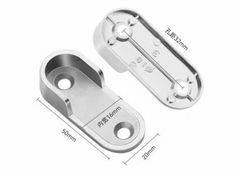 Pát đỡ thanh treo quần áo đầu ống oval – Mã 3601.2.84884