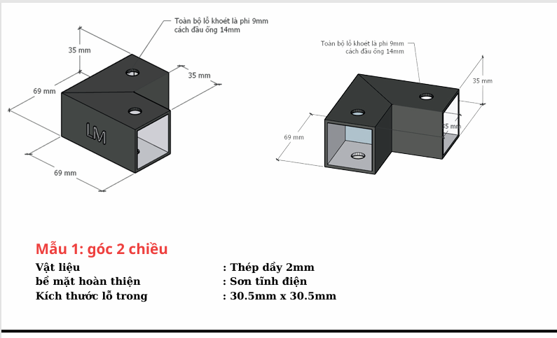 Pat (bas) sắt, sơn đen mờ Vinahardware - VNH69352B