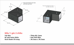 Pat (bas) sắt, sơn đen mờ Vinahardware - VNH69352B