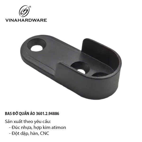 Pát đỡ thanh treo quần áo đầu ống oval – Mã 3601.2.84884