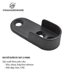 Pát đỡ thanh treo quần áo đầu ống oval – Mã 3601.2.84884