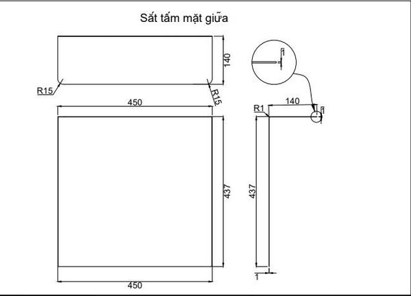 Sắt tấm mặt giữa 450x437x1, sơn đen mờ - VNH2208679-VNH2208679