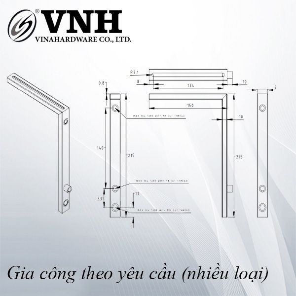 Thanh hộp L, sơn đen cát - VNH215150