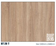 Ván MDF không chống ẩm phủ melamin 1 mặt, màu vân gỗ - VNH1220M389EV