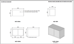 Tủ kho nhỏ, sơn trắng - VNH500800W