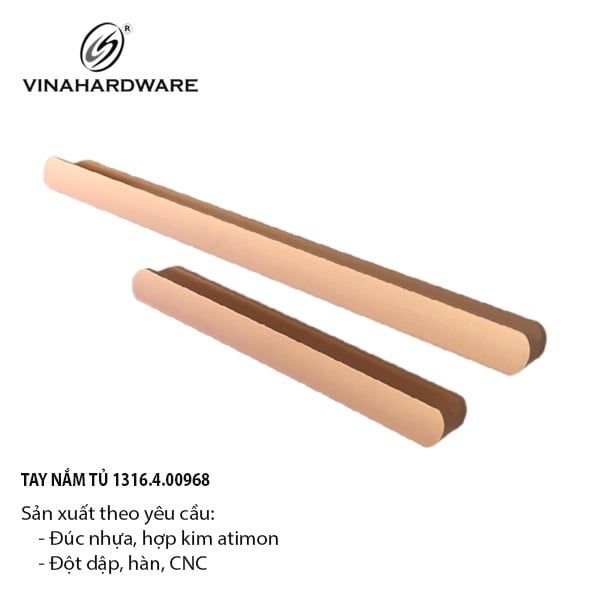 Tay nắm hợp kim nhôm, màu vàng hồng Vinahardware - HD0106V96