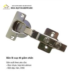 Bản lề cup 40 giảm chấn, đế tháo nhanh VNT - H0048A