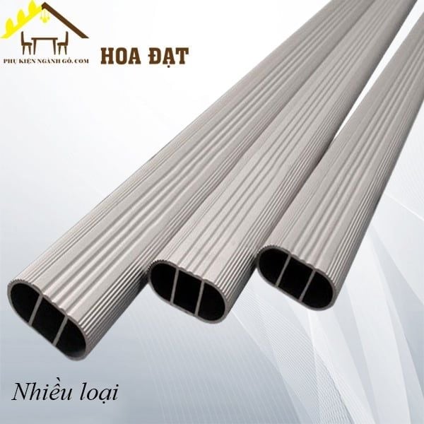 Thanh treo quần áo bằng nhôm oval lõi gia cố – Mã 3602.4.30000