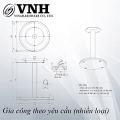 Chân bàn cà phê tròn, sơn đen mờ - VNH400490