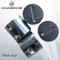 Tán ngang lỗ lệch M6, đường kính 15mm,xi trắng test muối 72h Vinahardware- HDSB304-CRS613D15S