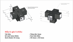 Pat (bas) sắt, sơn đen mờ Vinahardware - VNH69352B