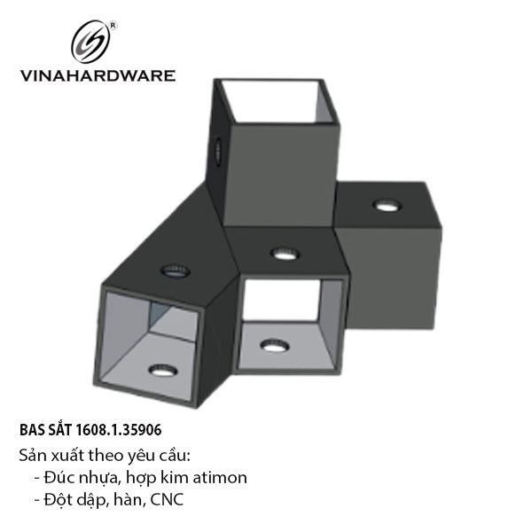 Pat (bas) sắt, sơn đen mờ Vinahardware - VNH69352B