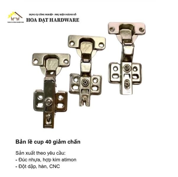 Bản lề cup 40 giảm chấn, đế tháo nhanh VNT - H0048A