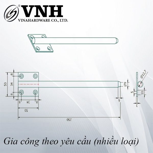 Pat (bas) sắt, sơn đen mờ - VNH2503450