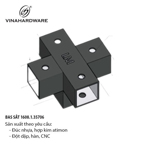 Pat (bas) sắt, sơn đen mờ Vinahardware - VNH69352B