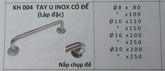 Tay nắm cửa chữ U, có nắp che, inox 201 - HD0021I150