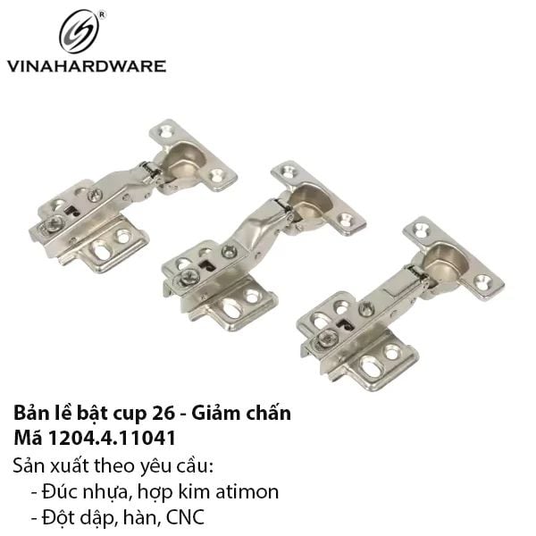 Bản Lề Bật Giảm Chấn Ø 26 mm - Mã 1204.4.11041