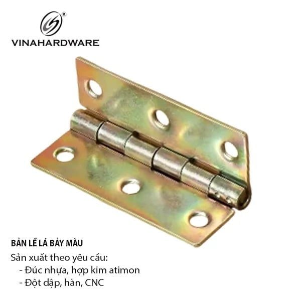 Bản Lề Lá Thép Mạ Bảy Màu 60×39 mm - Mã 1230.3.60397