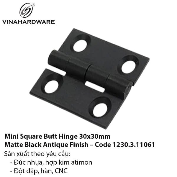 Bản Lề Lá Vuông Mini 30 × 30 mm – Mã 1230.3.11061