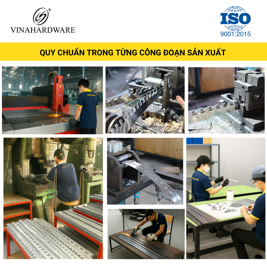 Bản lề lá piano inox 304 - Mã 1240.1.37103