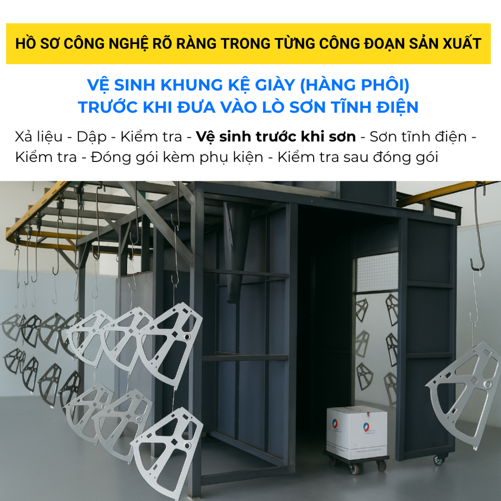 Bản lề tủ giày 2 tầng Vinahardware - Mã 1260.1.09246
