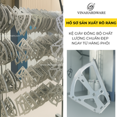Bản lề tủ giày 2 tầng Vinahardware - Mã 1260.1.09246