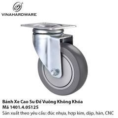 Bánh Xe Cao Su Đế Vuông Không Khóa - Mã 1401.4.05125