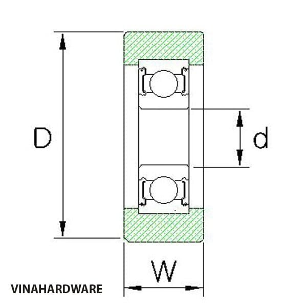 Bánh Xe Bọc Nhựa PU 1407.4.13118 – Giải Pháp Êm Ái Cho Hệ Thống Trượt & Con Lăn